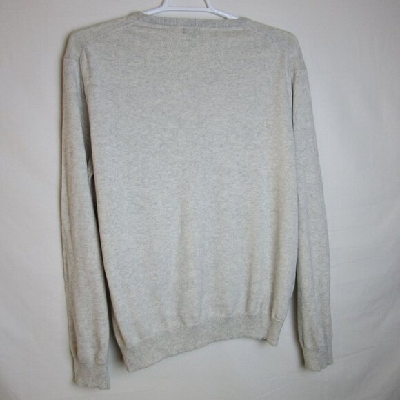J Crew Sweater Beige Cotton Cashmere V-Neck Business Casual Preppy Cozy Men's XL - Picture 6 of 6